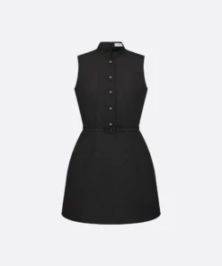 Short Dress-Black Silk Faille