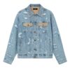 DISTRESSED WASH DENIM JACKET