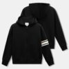 Áo Khoác Hoodie Zip Nam Mixing Horizontal Stripes Form Loose