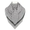 Khăn Choàng Dior D-Oblique All-Over Letter Wool Shawl Light Gray Màu Xám Họa Tiết