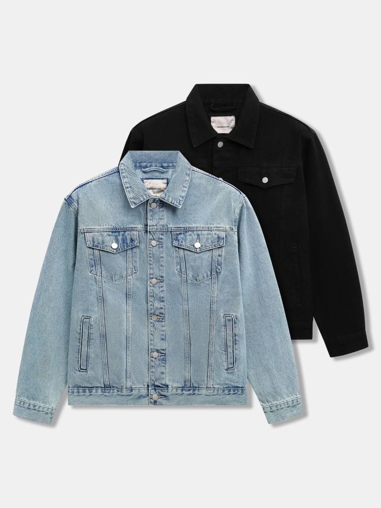 Áo Khoác Jean Nam Trucker Steel Mark Form Regular